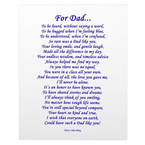 For Dad Memorial Poem Plaque Dad Quotes Funeral Poems