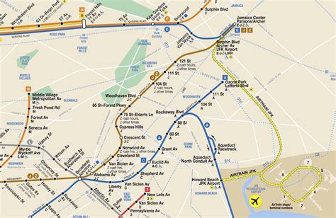 Nyc Subway Map Displays Airtrain Jfk Sets Precedent For Including Path