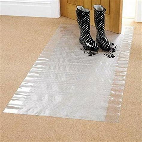 Vinyl Plastic Carpet Protector Clear Runner Mat Roll Hallway Office