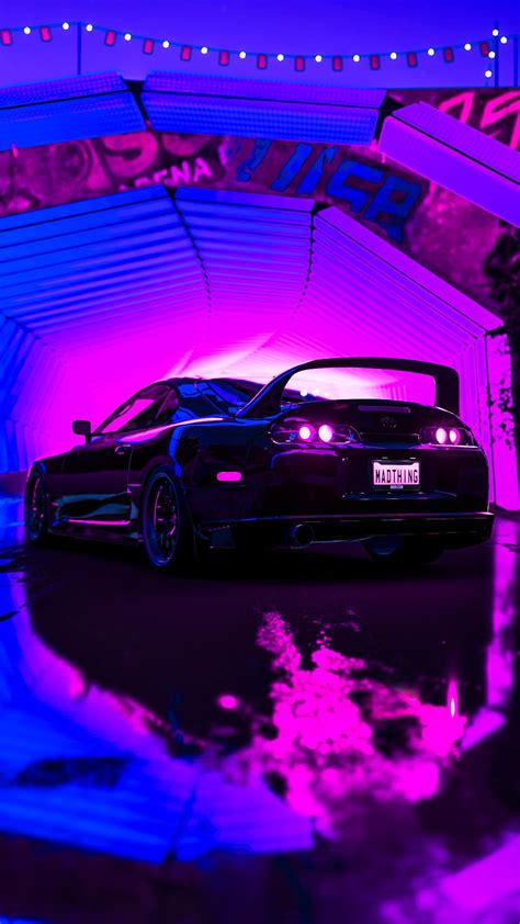 🔥 Download Purple Toyota Supra Neon Drift By Robertagarrett Neon