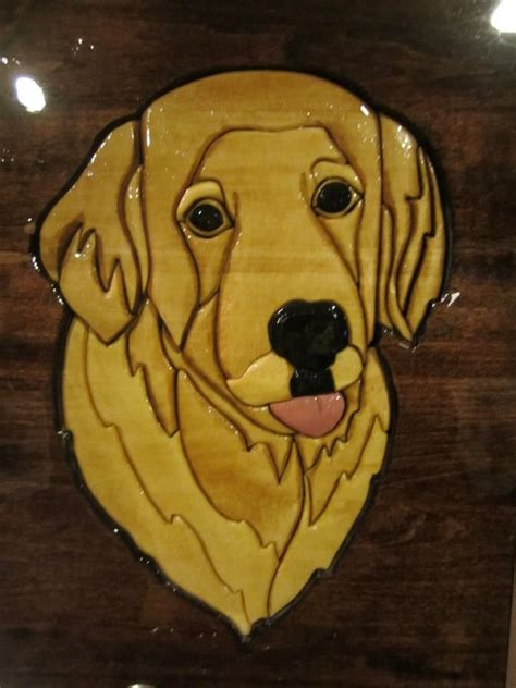 Intarsia Wood Dog Wooden Art Wood Wall Art Wood Craft Patterns