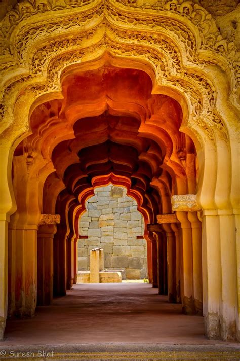 Lotus Mahal Arches Hampi Ancient Indian Architecture Hampi
