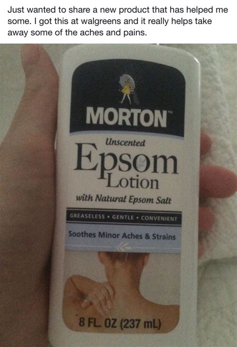 It controls the production of histamines, compounds that flare inflammation. Epsom Salt Lotion | Epsom salt lotion, Lotion, Epsom salt