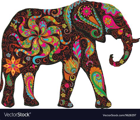 Color Elephant Royalty Free Vector Image Vectorstock