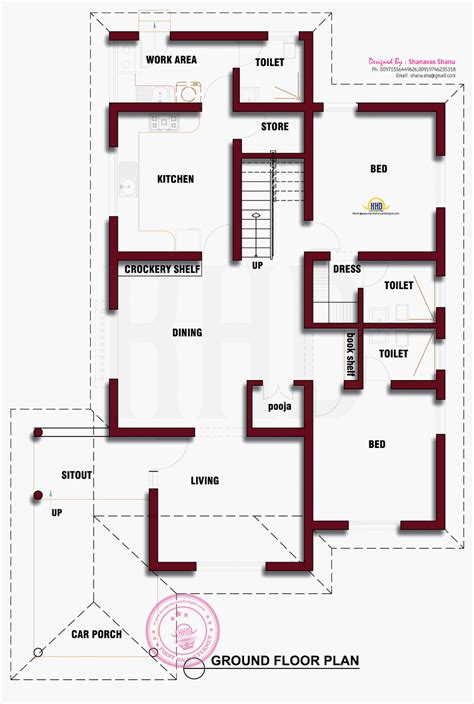 4 Bedroom Contemporary Beautiful Kerala Home Design With Floor Plan
