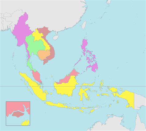 ASEAN Countries On World Map