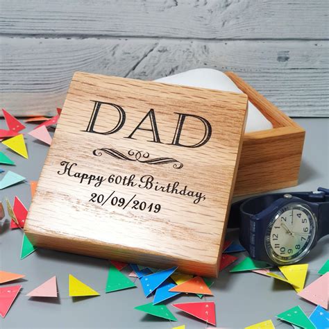 Be with her all day. Personalised 60th Birthday Watch Box Gift for Him I Gift ...