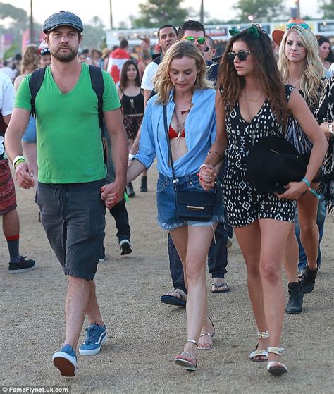 Diane Kruger In Red Bikini Top With Joshua Jackson At Coachella Daily Mail Online