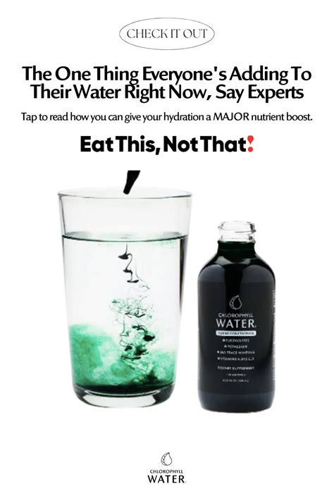 Everyone Is Drinking Chlorophyll Water This Year And Theres More Than One Reason Why