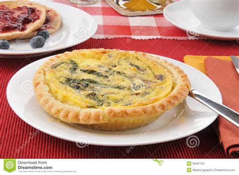Spinach Quiche Stock Photo Image Of Brunch Preserves 25597152