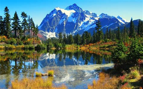 Hd Great Mountain Lake Scenery Wallpaper Download Free