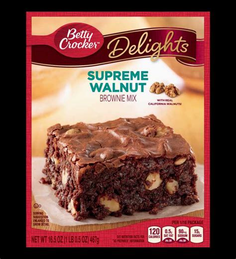 Betty Crocker Delights Brownie Mix Supreme Walnut 165 Oz