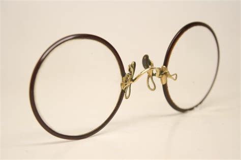 Antique Hard Bridge Pince Nez Eyeglasses Glasses Fashion Eyeglasses Round Eyeglasses