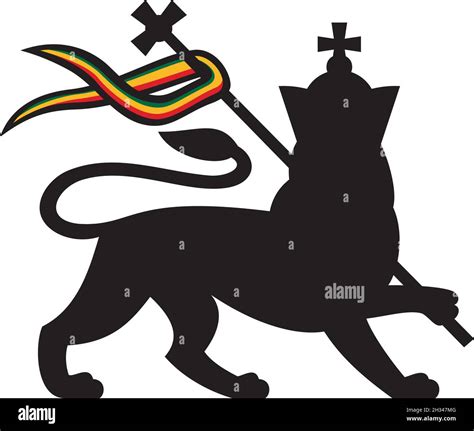 The Lion Of Judah Rastafarian Reggae Symbol Vector Illustration Stock