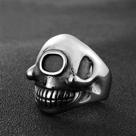 Eyeless Alien Ghost Skull Ring Dongguan Vivi Jewelry Manufacturer Coltd