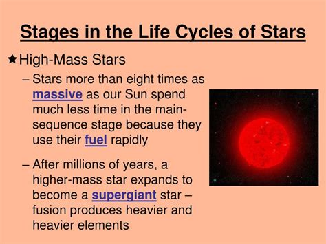 Ppt Star Life Cycles Powerpoint Presentation Free Download Id5765628