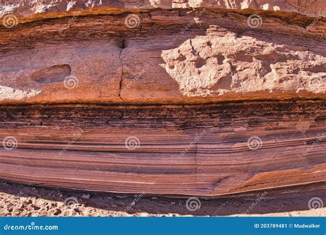 Sandstone Bedrock Layers Stock Image Image Of Sandstone 203789481