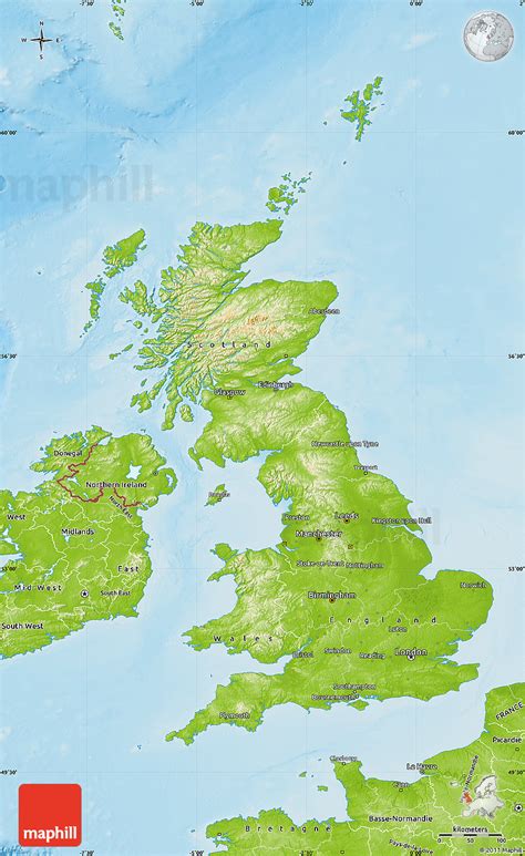 Physical Map Of United Kingdom Maps Of United Kingdom