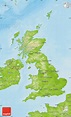 Physical Map of United Kingdom