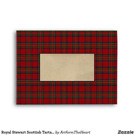 Royal Stewart Scottish Tartan Plaid Coordinating Envelope