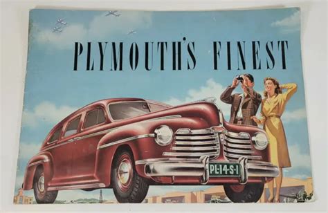 Vintage 1940s Chrysler Plymouths Finest Car Automobile Catalog
