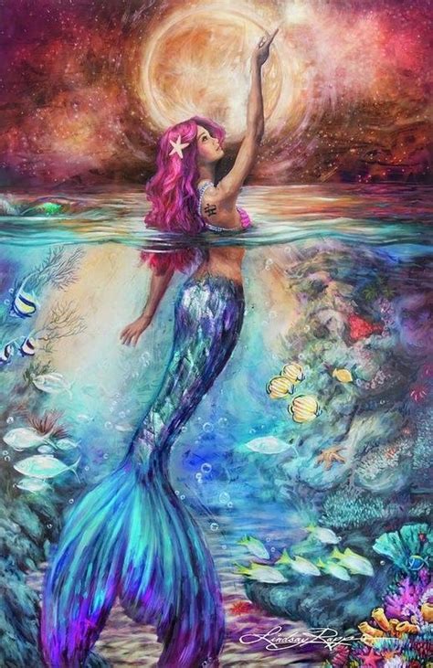 Artist Lindsay Rapp Mermaid Art Mermaid Painting Mermaid Drawings