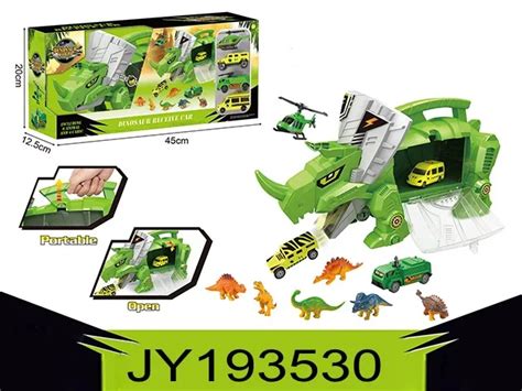 16 Tractor Trailer Dinosaur Carrier Stem Dinosaur Toys With 6 Mini