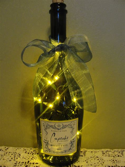 Upcycled Wine Bottle With Cool Label Makes Beautiful Barnightlight