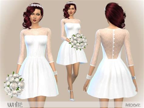 Sims 4 Ccs The Best Wedding Dress By Paogae Sims 4 Teen Sims Four