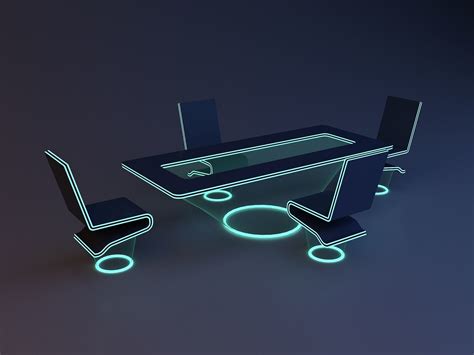 Scifi Futuristic Office Furniture 3d Cgtrader