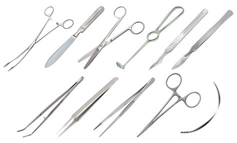 Set Of Surgical Instruments Vector Illustration Stock Illustration