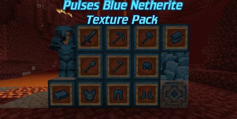 Pulses Blue Netherite Texture Pack Minecraft Texture Pack