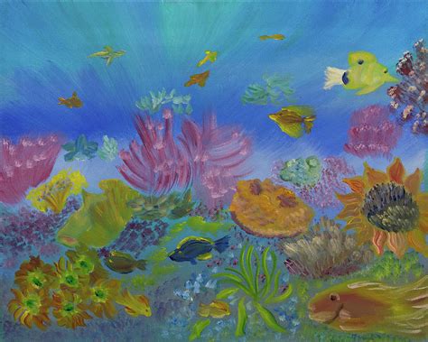 Coral Reef Painting Simple Coral Reef Painting By Connie Valasco