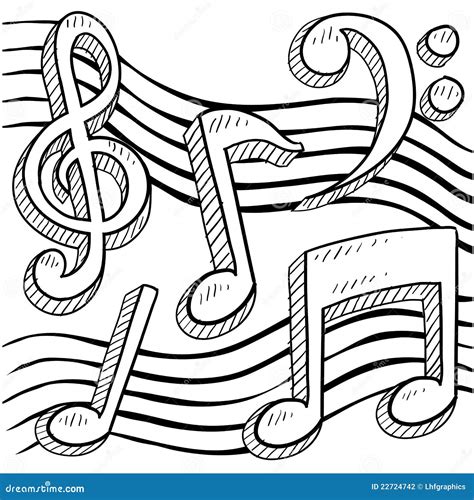 Music Notes Sketch Stock Photography Image 22724742