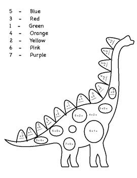 We have a variety of educational printables with a weather theme like matching clothes to the weather, today's weather, forecasting the weather, drawing different weather types, unscrambling weather related words, weather word search and much more! Dinosaur Color by Addition by Kinder Curriculum | TpT