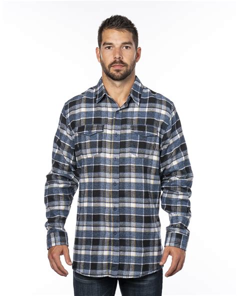burnside men s plaid flannel shirt b8210
