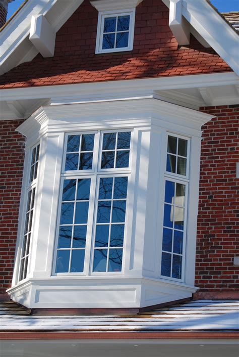 pictures of exterior trim work | Bay window exterior, Window trim exterior, Exterior brick