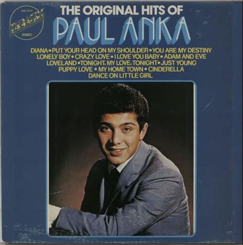 Paul Anka The Original Hits Of Paul Anka Embassy Emb 31054