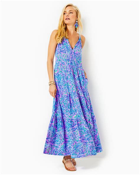 Maribella Halter Maxi Dress Lilly Pulitzer