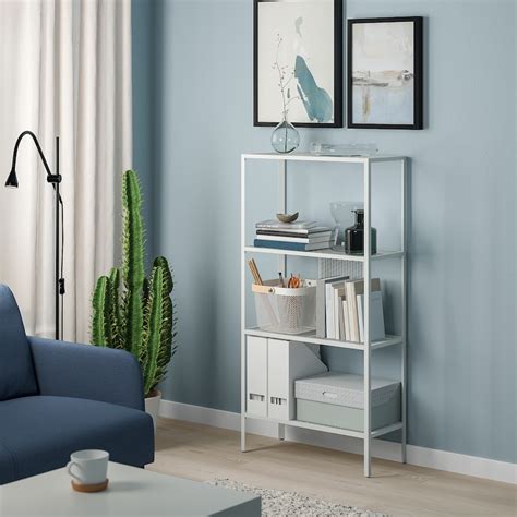 Baggebo Shelving Unit Metalwhite 60x25x116 Cm Ikea