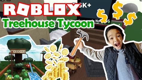 Building My First Tree House Treehouse Tycoon Roblox Youtube