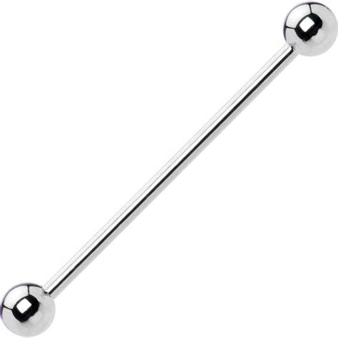 14 Gauge 1 14 316l Stainless Steel Straight Industrial Barbell Bodycandy