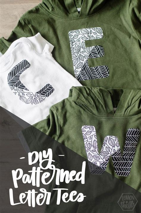 These Patterned Letter Tees Are So Cute For Kids I Love The Idea Of
