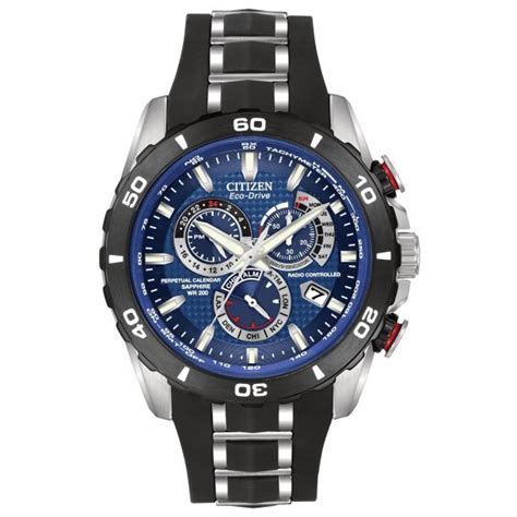 Men S Citizen Eco Drive Limited Edition Perpetual Chrono A T Black And