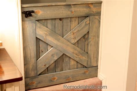 Diy Barn Door Baby Gate With Wood Material In Sherwin
