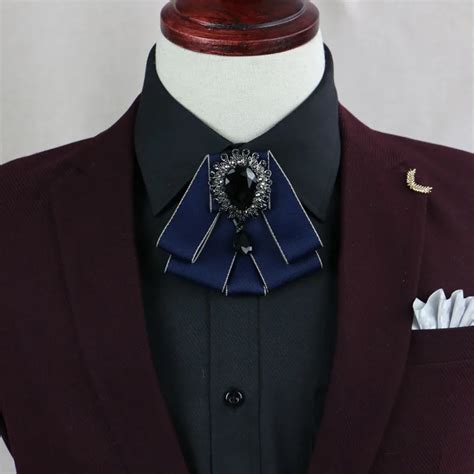 mantieqingway fashion ribbon bowties for mens business banquet gravata slim collar bow tie for