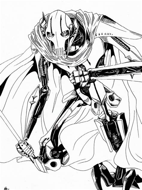 General Grievous Star Wars Fictional Characters Humanoid Sketch