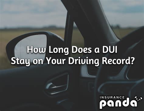 You might be required to tell your insurance company of your conviction before you can drive again. How Long Does a DUI Stay on Your Driving Record? - Insurance Pands