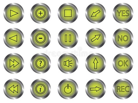 Control Panel Buttons Stock Vector Illustration Of Activate 3888963