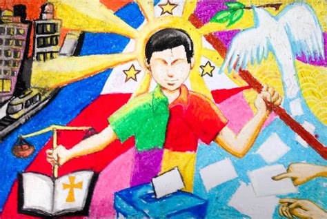 Ekonomiya Drawing Maunlad Na Bansa Poster Making Filipino Wika Ng Pambansang Kaunlaran Kirby